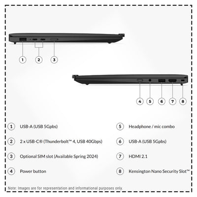 Lenovo ThinkPad X1 Carbon Gen 12 – Ultra 7 155U, 14" WUXGA Business Laptop, W11 Pro, (Used-Like New) - Hubitx