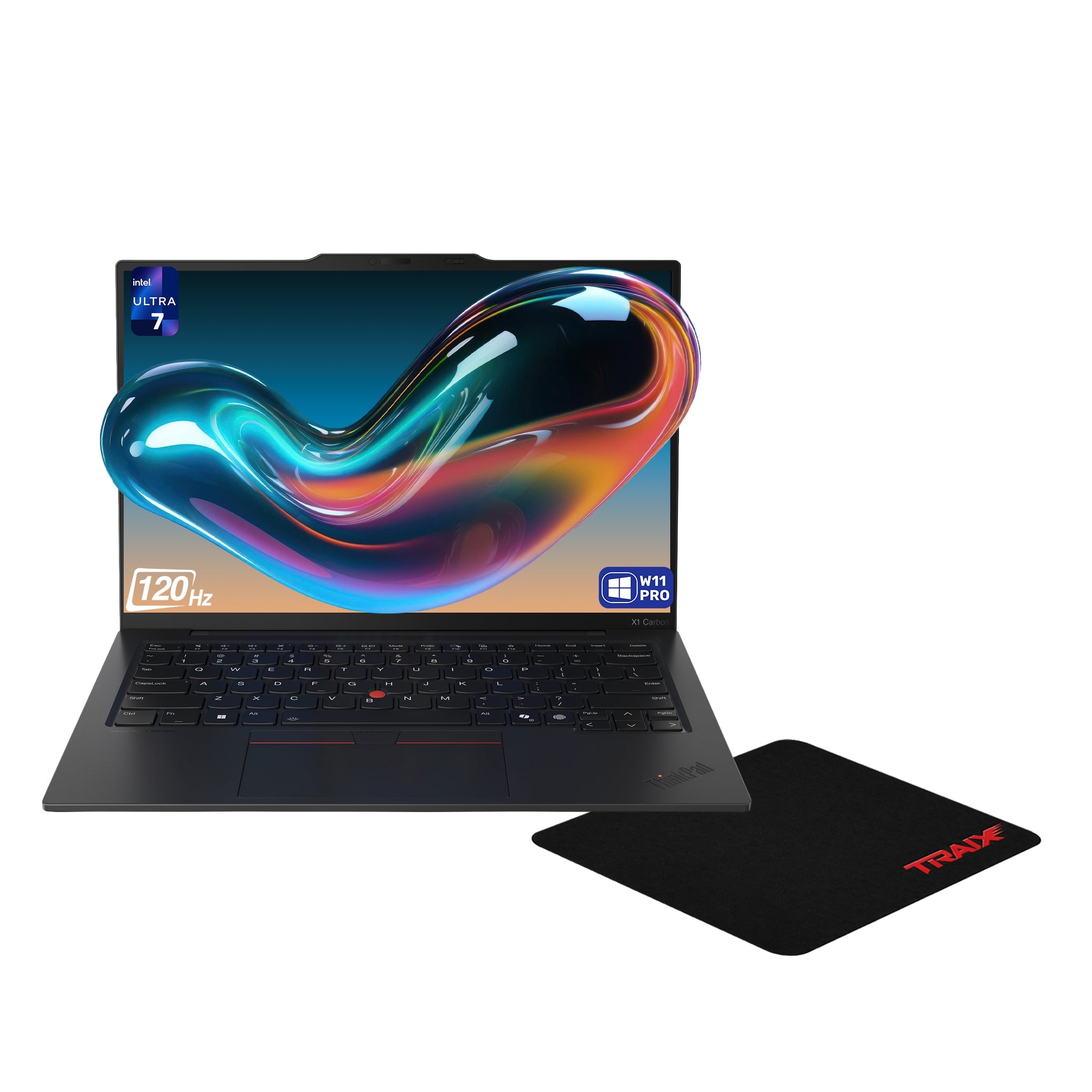 Lenovo ThinkPad X1 Carbon Gen 13 Laptop, Ultra 7 - 258V, 14" 2.8K OLED, W11 Pro + Traix Mousepad - Hubitx