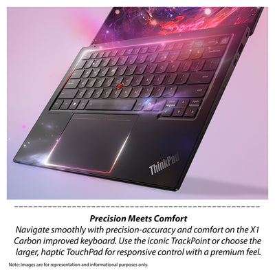 Lenovo ThinkPad X1 Carbon Gen 14 Aura Edition Laptop,Ultra 5-335H, 14" 2.8K, Intel Graphics,, Black+Traix MousePad - Hubitx