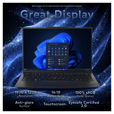 Lenovo ThinkPad X1 Carbon, Ultra 7 - 165U, 14" WUXGA Touch, W11 Pro, Black + Traix Mousepad - Hubitx