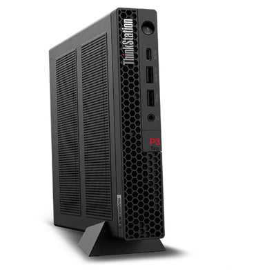 Lenovo ThinkStation P3 Tiny Gen2 Workstation, Ultra 5-235, Graphics, W11 Pro, Black, Wired Keyboard-Mouse Set+Traix Mousepad - Hubitx