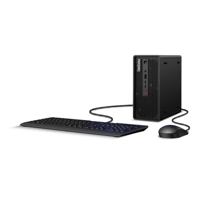 Lenovo ThinkStation P3 Ultra SFF Tower Workstation, Intel i7-14700, 16 GB DDR5 RAM, 512 GB PCIe SSD, Nvidia G-Force T400 4096 MB Graphics, W11 Pro, Black, USB Keyboard + USB Mouse + Traix Mousepad Outlet - Hubitx