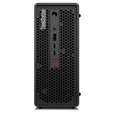 Lenovo ThinkStation P3 Ultra SFF Tower Workstation, Intel i7-14700, 16 GB DDR5 RAM, 512 GB PCIe SSD, Nvidia G-Force T400 4096 MB Graphics, W11 Pro, Black, USB Keyboard + USB Mouse + Traix Mousepad Outlet - Hubitx