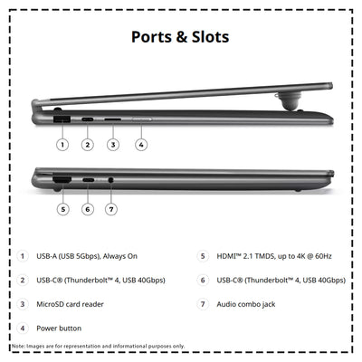 Lenovo Yoga 7i 2in1 Aura Edition Laptop, Intel Ultra 7 355, 16" WUXGA (1920x1200) Touchscreen, Integrated Graphics, W11 Pro - Hubitx