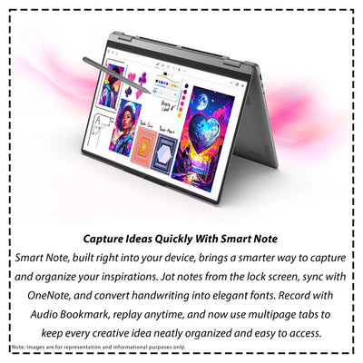 Lenovo Yoga 7i 2in1 Aura Edition Laptop, Intel Ultra 7 355, 16" WUXGA (1920x1200) Touchscreen, Integrated Graphics, W11 Pro - Hubitx