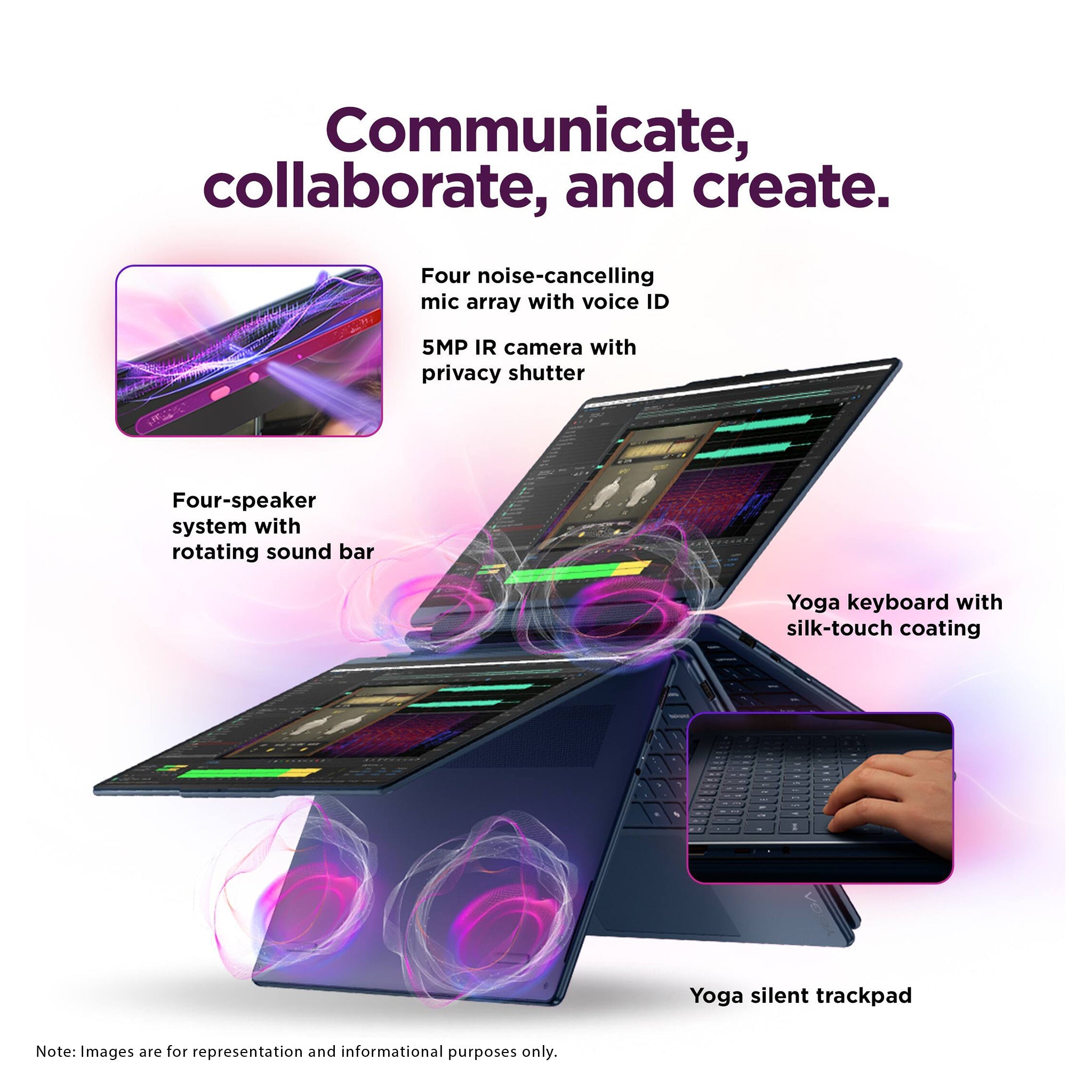 Lenovo Yoga 9i 2-in-1 Aura Edition Laptop, Intel Ultra 7-355, 14" 3K, Intel Graphics - Hubitx