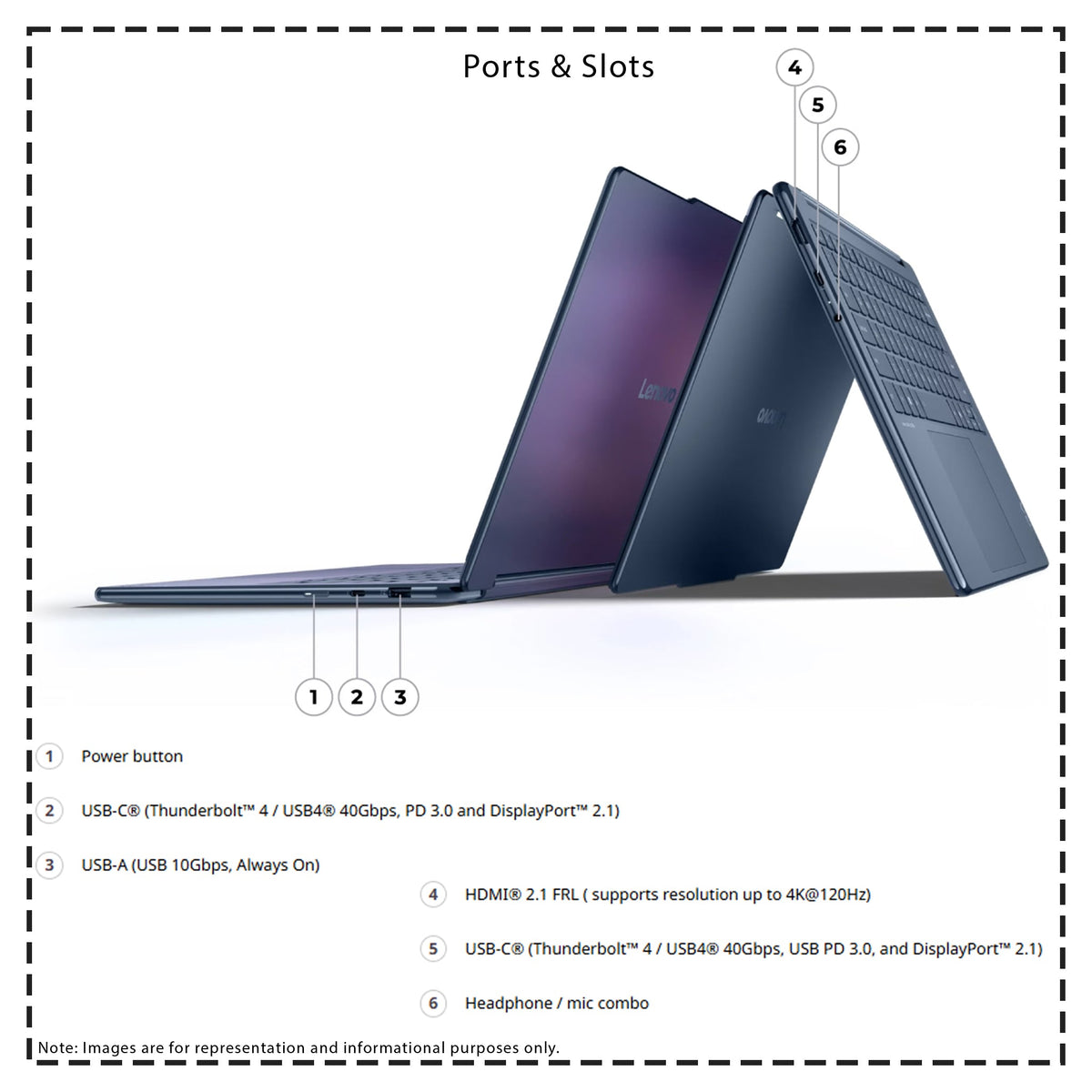 Lenovo Yoga 9i 2-in-1 Laptop, Ultra 7-355, 14" 2.8K (2560x1600), Graphics, W11 Pro, Pen + Traix MousePad - Hubitx