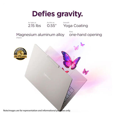 Lenovo Yoga Slim 7i Ultra Aura Edition Laptop, Ultra 7-355, 14" Graphics, Seashell+Traix Mousepad - Hubitx