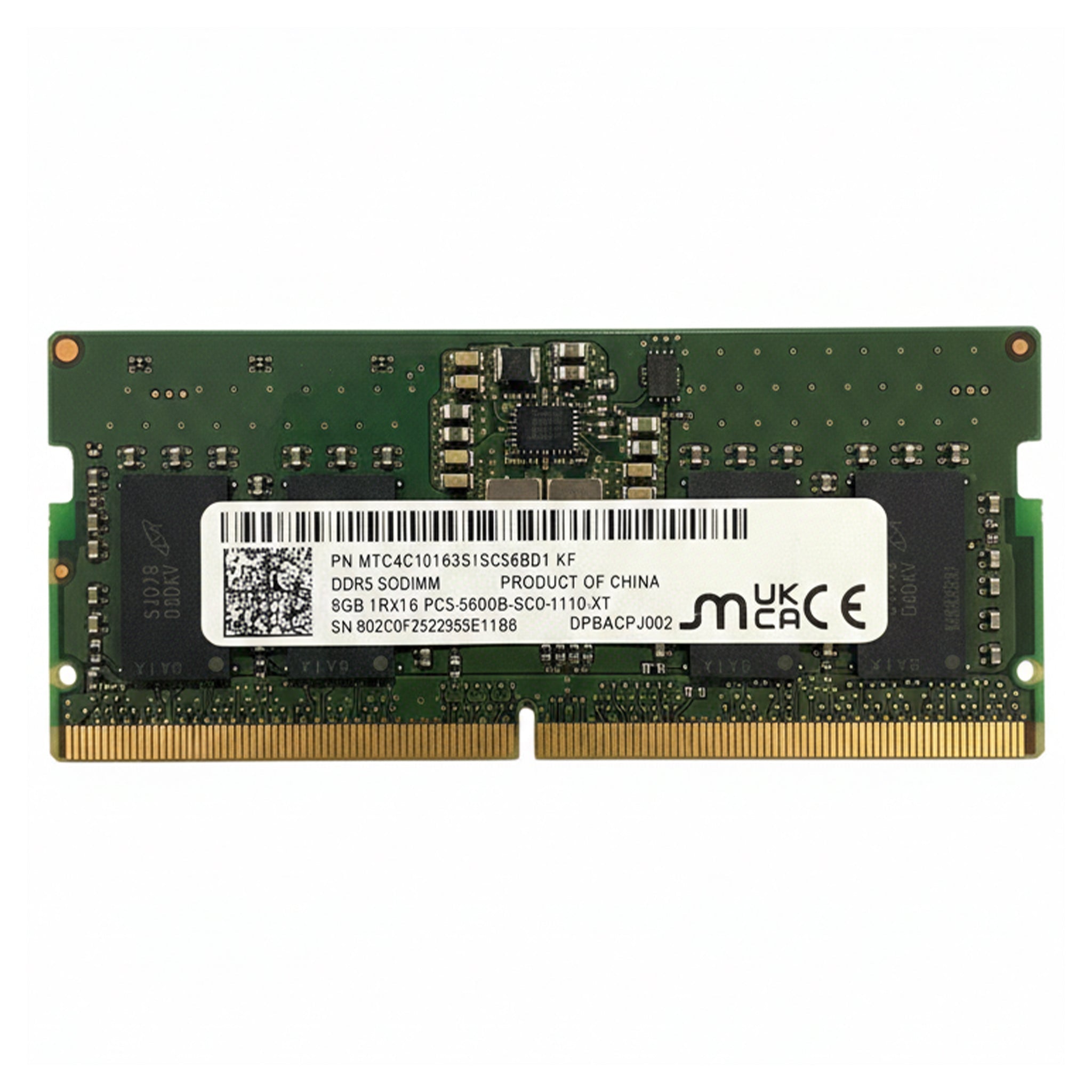 Micron 8GB DDR5 RAM 5600MHz MTC4C10163S1SC56BG1 BF - Hubitx