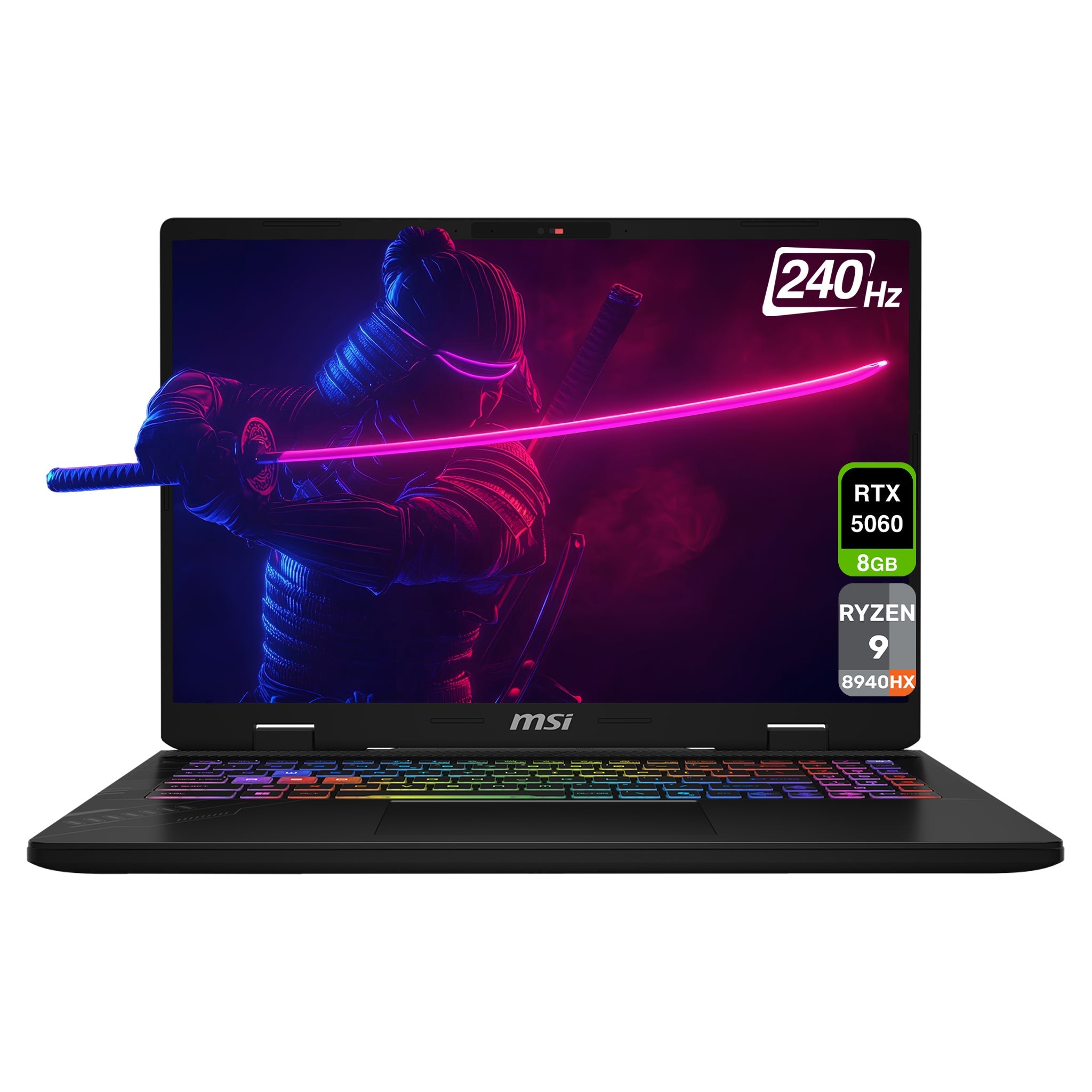 MSI Crosshair A16 Gaming Laptop, AMD Ryzen 9 - 8940HX, 16'' QHD+ 240Hz, RTX 5060 - Hubitx