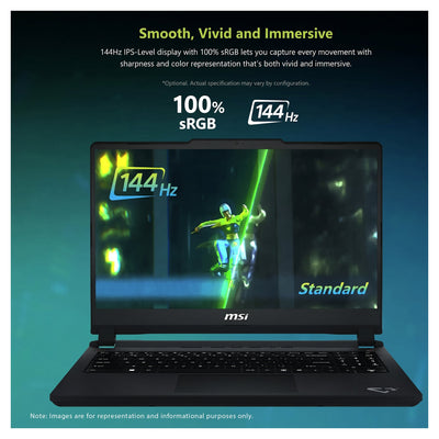 MSI Cyborg Gaming Laptop, Intel i5-13420H, 15.6" FHD (1920x1080), RTX 5050, W11 Home, Gray+Traix MousePad - Hubitx