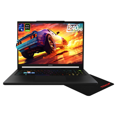 MSI Raider 16HX Gaming Laptop, Ultra 9-275HX, 16" QHD+ (2560x1600), Nvidia GeForce RTX 5070Ti, W11 Home, + Traix MousePad - Hubitx