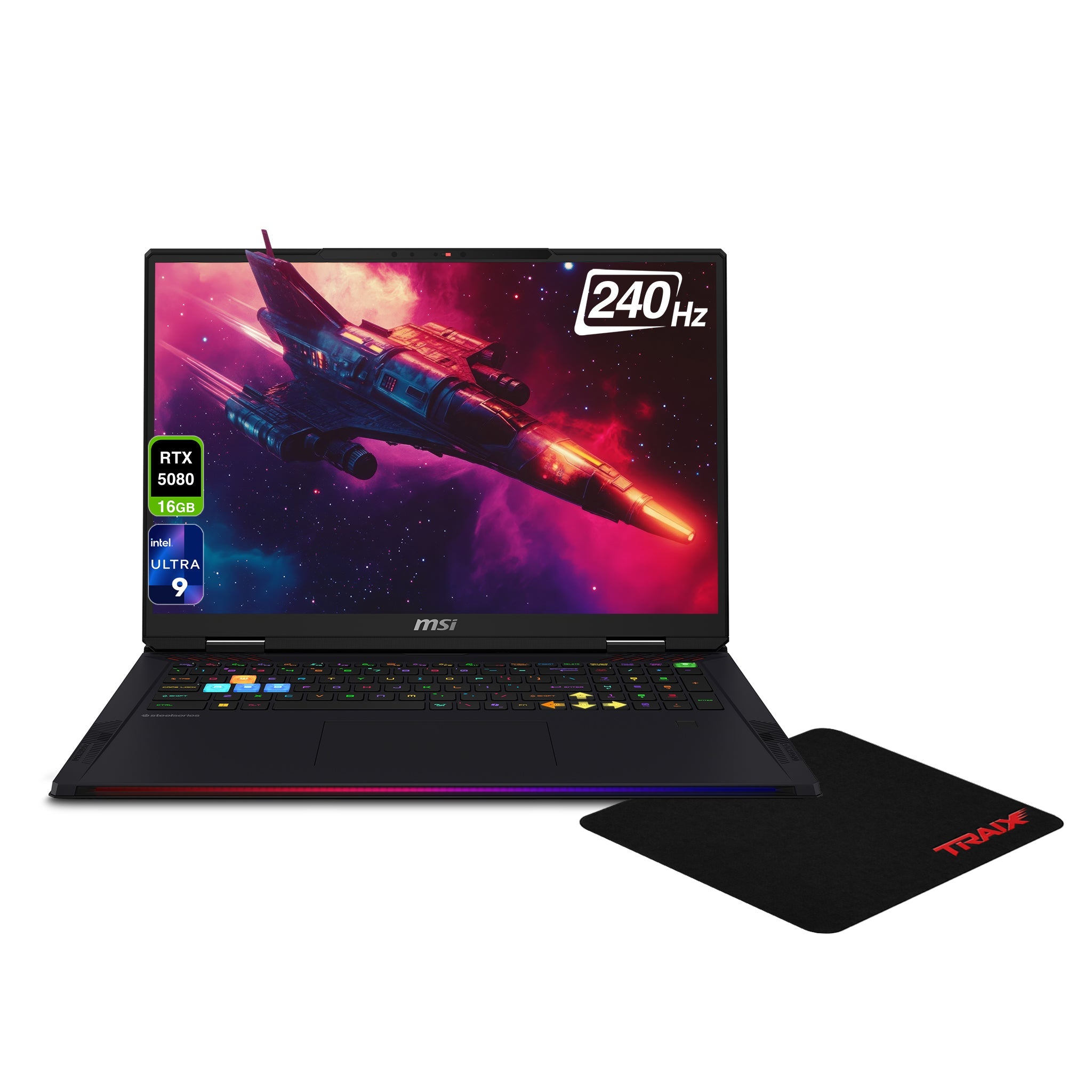 MSI Raider 18 HX Gaming Laptop, Intel Ultra 9-285HX, 18" QHD+, Nvidia G-Force RTX 5080, RGB Backlit Keyboard - Hubitx