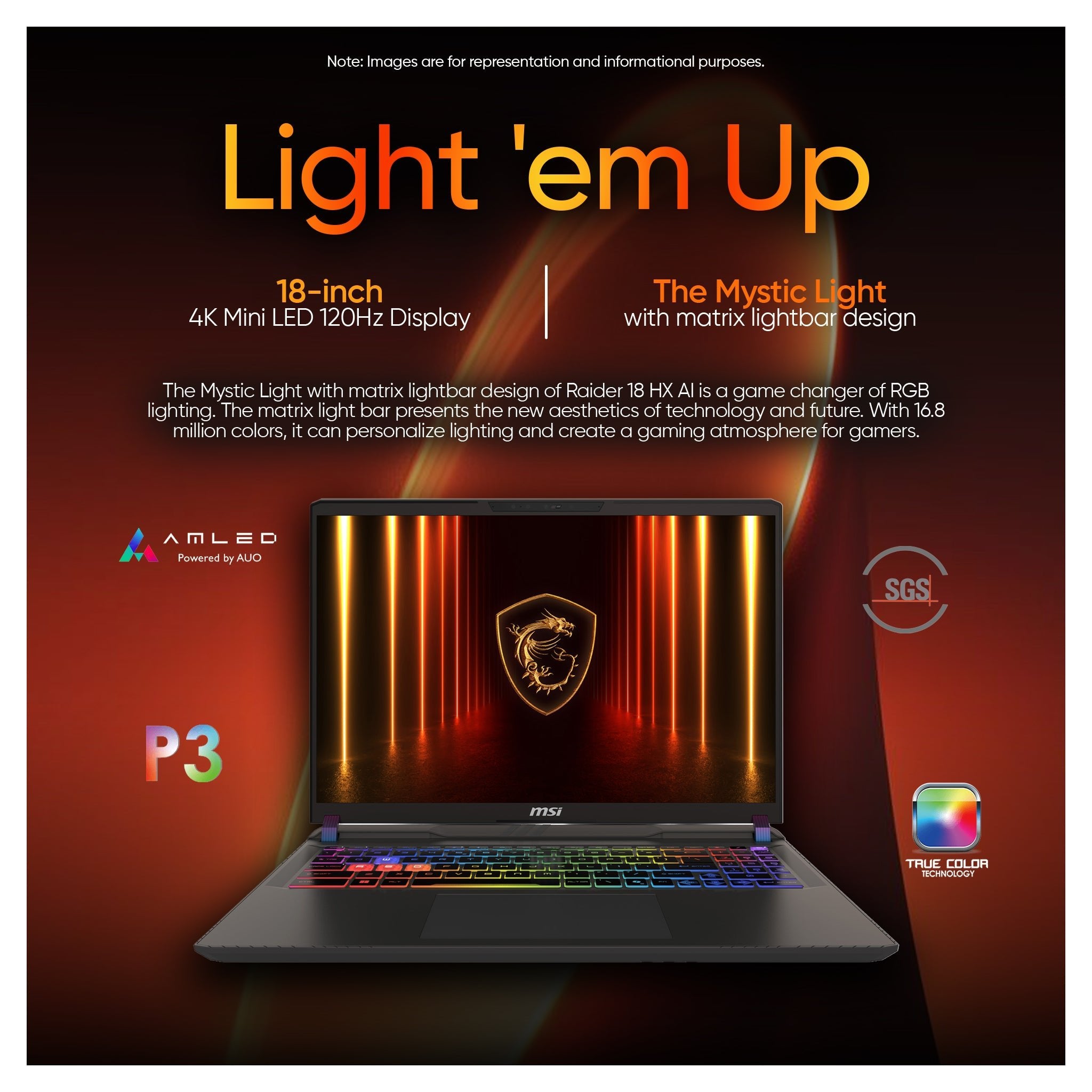 MSI Raider 18 HX Laptop, Ultra 9 - 285HX, 18" QHD+ 240Hz, RTX 5070Ti + Traix Mousepad - Hubitx
