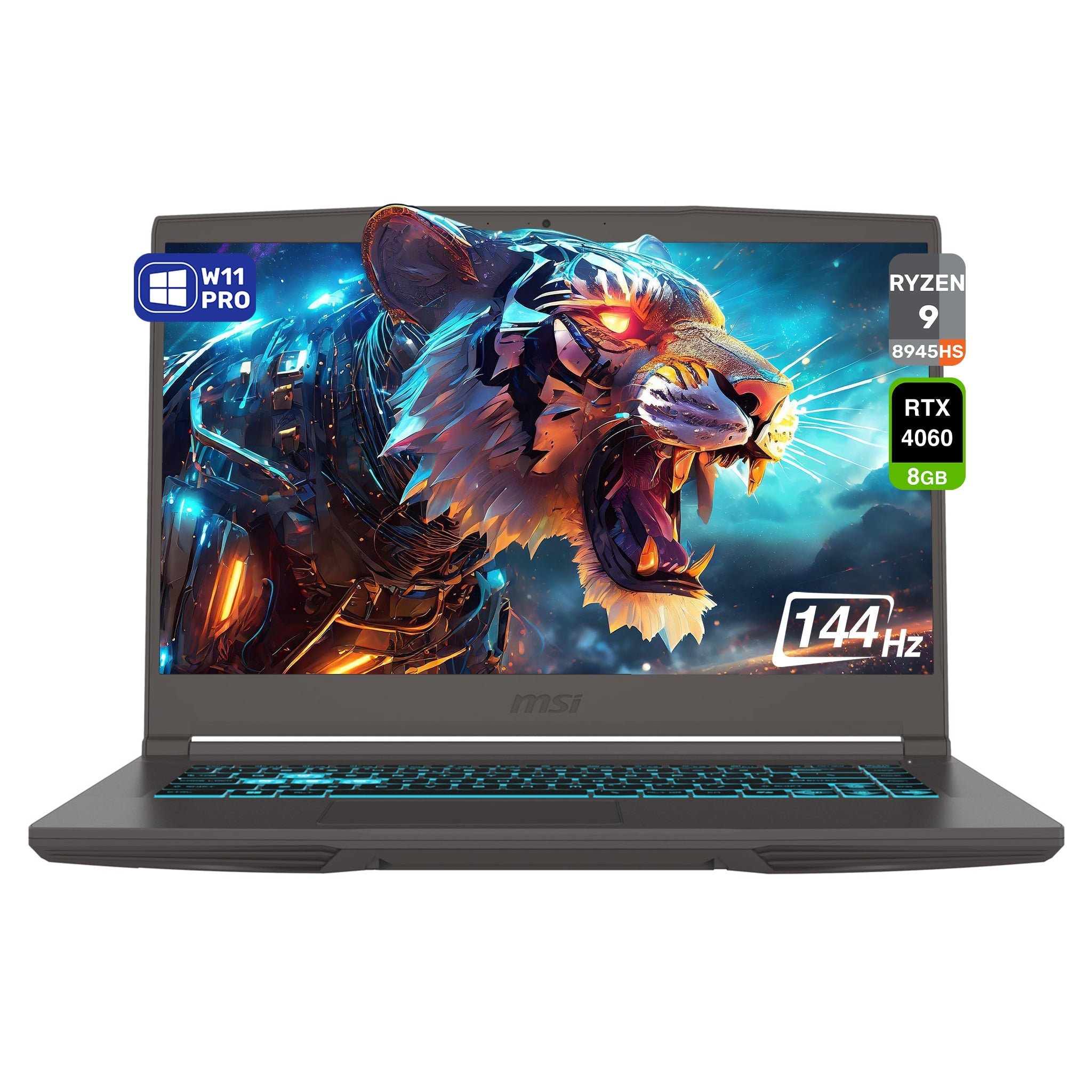MSI Thin A15 Gaming AI Laptop – Ryzen 9 8945HS, RTX 4060, 15.6" 144Hz, (Used - Like New) - Hubitx