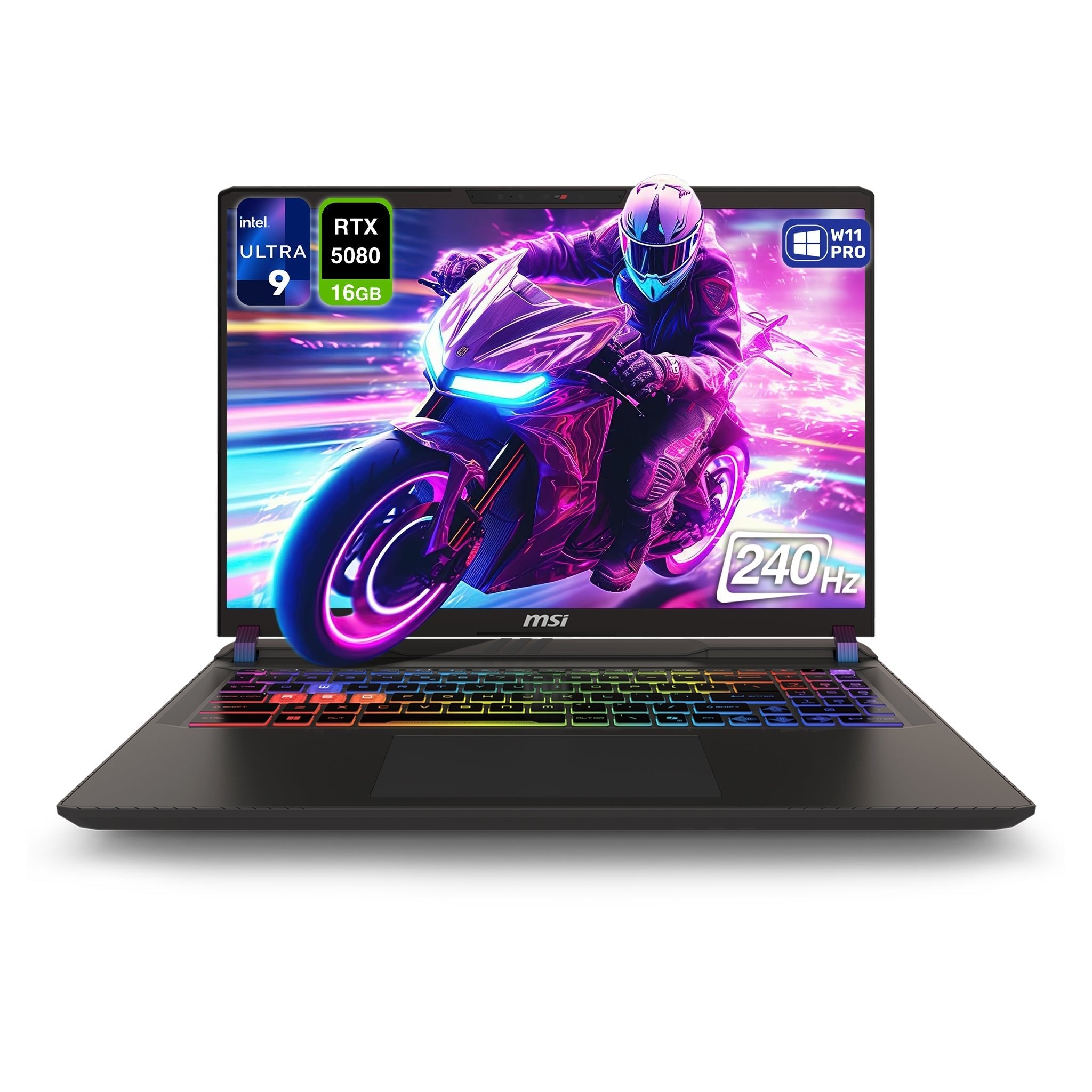 MSI Vector 16 HX AI 400 Gaming Laptop – Ultra 9 - 275HX, RTX 5080, 16" WQXGA 240Hz - Hubitx