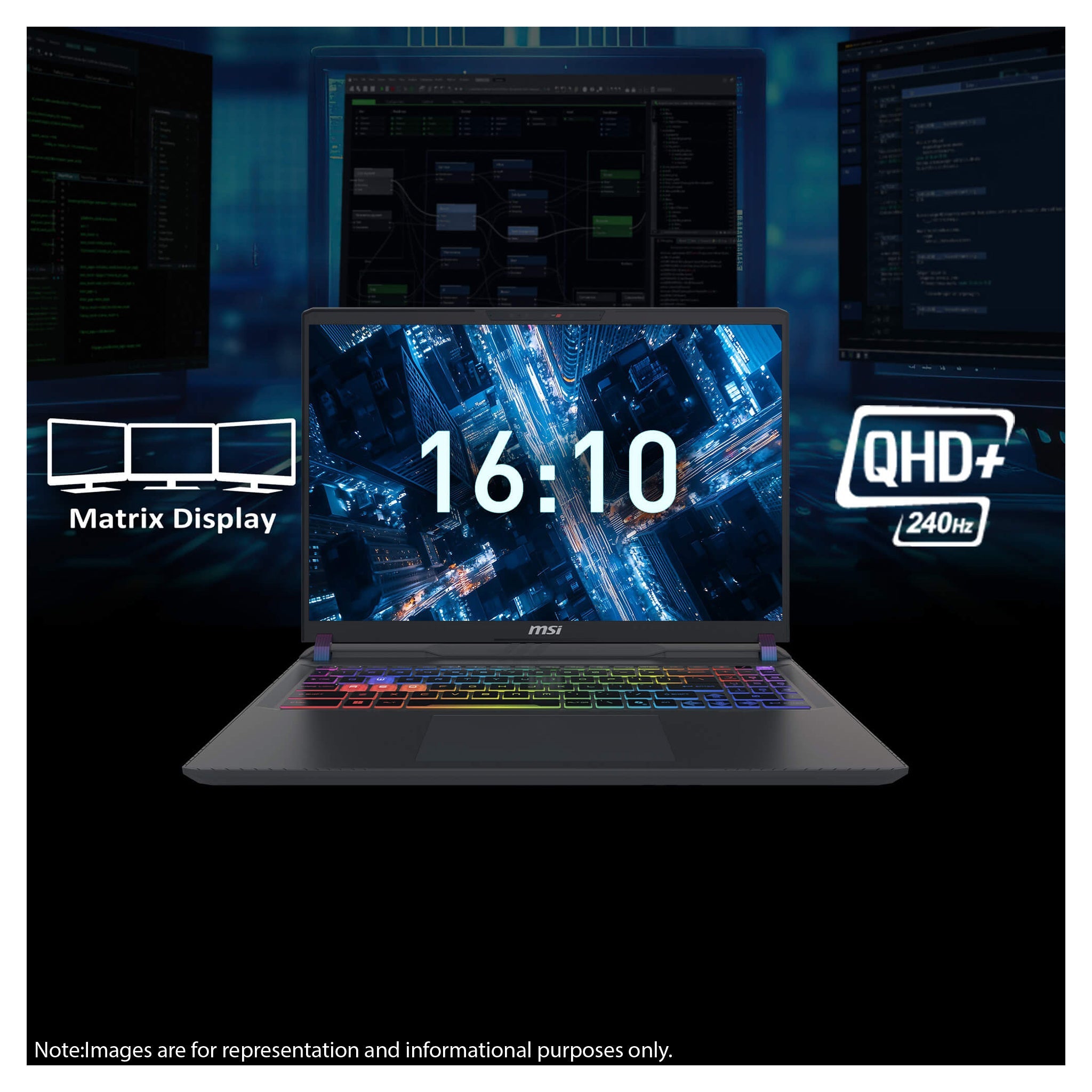MSI Vector 16 HX Gaming Laptop, Ultra 9 275HX, 16" QHD+ 240Hz, RTX 5080 + Traix MousePad - Hubitx
