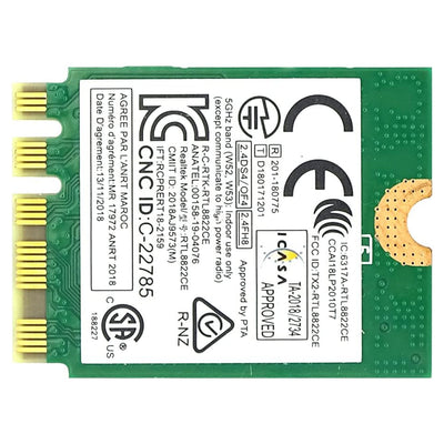 Realtek RTL8822CE Wireless Card – Dual - Band Wi - Fi AC + Bluetooth 5.0 (M.2 / NGFF) - Hubitx